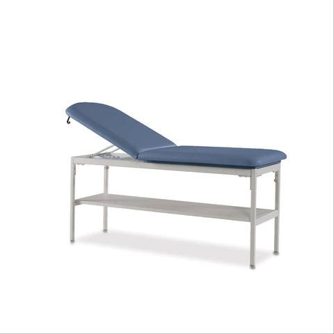 Treatment Table with Shelf and Adjustable Back Treatment Table with Shelf and Adjustable Back • 29"W x 76"L x 32"H ,1 Each - Axiom Medical Supplies