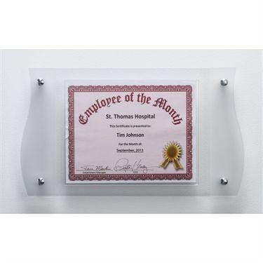 MarketLab Frost Framed Document Holder Double Document Frost Frame • 20.375"W x 1.625"D x 18.875"H ,1 Each - Axiom Medical Supplies