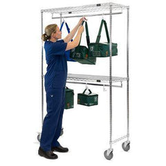 Two-Shelf Tote Rack 48"W x 18"D x 80"H ,1 Each - Axiom Medical Supplies