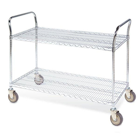 Two-Shelf Wire Utility Cart 48"L x 24"W x 39"H ,1 Each - Axiom Medical Supplies