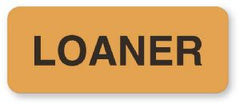 United Ad Label Pre-Printed Label Advisory Label Fluorescent Orange Fluorescent Paper Loaner Black Patient Information 7/8 X 3 Inch - M-382158-4200 - Roll of 1