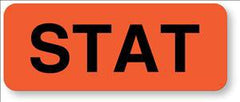 United Ad Label Pre-Printed Label UAL™ Advisory Label Red Paper Stat Black Alert Label 7/8 X 2-1/4 Inch - M-382184-4043 - Roll of 1