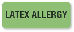 United Ad Label Pre-Printed Label UAL™ Allergy Alert Green Paper Latex Allergy Black Alert Label 7/8 X 3 Inch - M-527785-1457 - Roll of 1