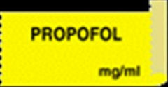 United Ad Label Drug Label UAL™ Anesthesia Label Propofol mg/mL Yellow 1/2 X 1 Inch - M-532017-2753 - Roll of 1