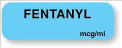 United Ad Label Drug Label UAL™ Anesthesia Label Fentanyl mcg_mL Blue 1/2 X 1-1/2 Inch - M-576232-2966 - Roll of 1