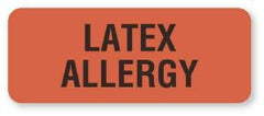 United Ad Label Pre-Printed Label UAL™ Allergy Alert Red Paper Latex Allergy Black Alert Label 7/8 X 3 Inch - M-584099-2210 - Roll of 1