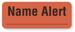 United Ad Label Pre-Printed Label UAL™ Advisory Label Red Paper Name Alert Black Alert Label 7/8 X 2-1/4 Inch - M-627364-1999 - Roll of 1