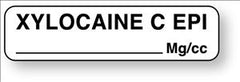 United Ad Label Drug Label UAL™ Anesthesia Label Xylocaine EPI mg/cc White 5/16 X 1-1/4 Inch - M-696617-2466 - Roll of 1