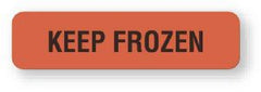 United Ad Label Pre-Printed Label UAL™ Auxiliary Label Red Fluorescent Paper Keep Frozen Black Temperature Control 5/16 X 1-1/4 Inch - M-697835-2702 - Roll of 1