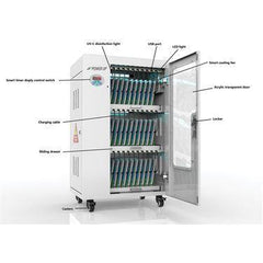 UVC Sanitizing and Charging Mobile Station 20 Bay • 14.5"W x 22"L x 23.2"H ,1 Each - Axiom Medical Supplies