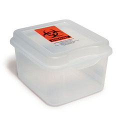 Hopkins Medical Products Specimen Container 4-1/2 X 6-1/2 X 7-3/5 Inch Plastic Snap-On Lid Biohazard Symbol NonSterile - M-1123823-2764 - Each