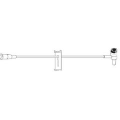 Baxter Extension Set 5.8 Inch Tubing 1 T-Port 0.36 mL Priming Volume NonDEHP - M-981362-2503 - Case of 200