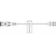 B. Braun Extension Set Safsite® 8 Inch Tubing 1 Port 0.56 mL Priming Volume DEHP-Free - M-203041-3238 - Case of 100