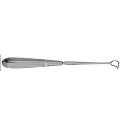 V. Mueller Adenoid Curette V. Mueller® Barnhill 8-1/2 Inch Length Single-ended Hollow Handle with Grooves Size 0, 11 mm Tip Curved Fenestrated Rectangular Tip - M-774463-2700 - Each