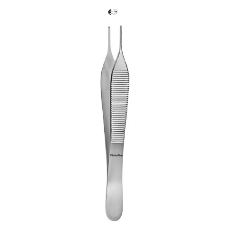 Miltex Tissue Forceps MeisterHand® Adson 4-3/4 Inch Length Surgical Grade German Stainless Steel NonSterile NonLocking Thumb Handle Straight Delicate 2 X 3 Teeth - M-565664-4707 - Each