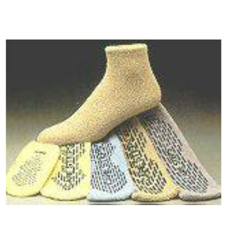 Alba Healthcare Slipper Socks Care-Steps® Medium Light Blue Above the Ankle - M-223460-1108 - Pair