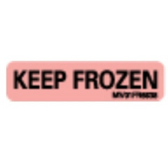 Precision Dynamics Pre-Printed Label Instructional Label Red Keep Frozen Black Temperature Control 5/16 X 1-1/4 Inch - M-713564-3511 - Roll of 1