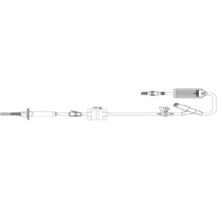 ICU Medical Primary Administration Set 20 Drops / mL Drip Rate 1 Port - M-769447-2620 - Case of 25