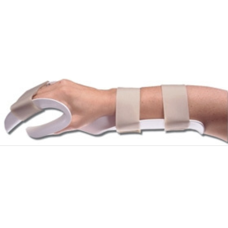 Alimed Hand Splint AliMed® Deluxe Functional Position Thermoplastic Left Hand White Medium - M-628582-3984 - Each