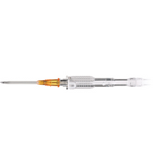 ICU Medical Peripheral IV Catheter SuperCath® 5 14 Gauge 1.25 Inch Sliding Safety Needle - M-1108639-3105 - Case of 1000