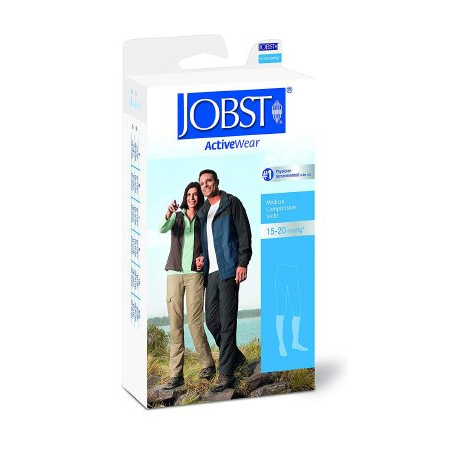BSN Medical Compression Socks JOBST® ActiveWear Knee High X-Large White Closed Toe - M-826326-2019 - Pair