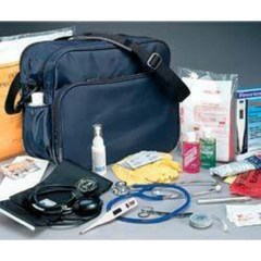 Hopkins Medical Products Medical Tote Original Home Health Shoulder Bag Navy Nylon 7 X 11 X 14 Inch - M-810090-3747 - Each