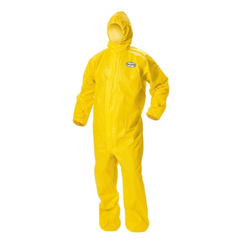 Kimberly Clark Coverall with Hood and Boot Covers KleenGuard™ A70 5X-Large Yellow Disposable NonSterile - M-786914-3112 - Case of 12