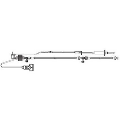 ICU Medical Pressure Monitoring Kit 60 Inch Primary Tubing, 12 Inch Extension Tubing, 3 ml / Hr Squeeze Flush Device, Single Line, Microdrip Chamber, Disposable Transducer, Two 3 Way Stopcock - M-362865-2658 | Case of 20