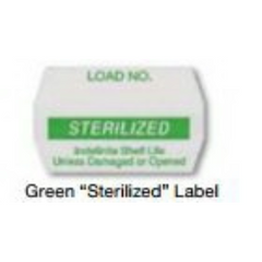 SPS Medical Supply Pre-Printed Label Advisory Label Green Paper LOAD NO./STERILIZED/Indefinite Shelf Life/Unless Damaged or Opened Black Sterilization Label 2-1/2 X 8-1/2 Inch - M-767057-2357 - Box of 12
