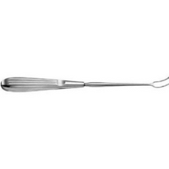 V. Mueller Adenoid Curette V. Mueller® Jones 8-3/4 Inch Length Single-ended Hollow Handle with Grooves 6 mm Tip Curved Fenestrated Rectangular Loop Tip - M-813267-1697 - Each
