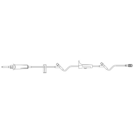 B. Braun Primary Administration Set BBraun 15 Drops / mL Drip Rate 106 Inch Tubing 2 Ports - M-285168-4665 - Case of 50