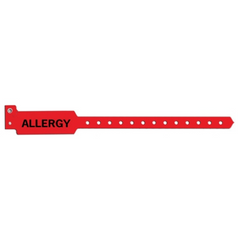 Precision Dynamics Identification Wristband Sentry® Superband® Alert Bands® Alert Band Permanent Snap Allergy - M-700794-4332 - Box of 500