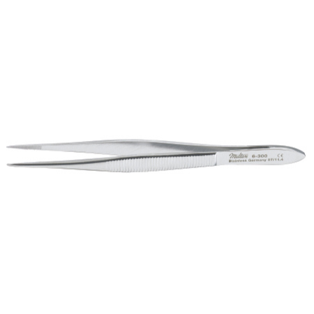 Miltex Splinter Forceps Miltex® 4-1/2 Inch Length OR Grade German Stainless Steel NonSterile NonLocking Thumb Handle Straight Pointed Tip - M-157469-3204 - Each