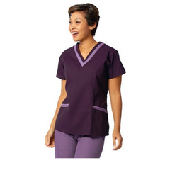 Fashion Seal Uniforms Scrub Shirt Medium Ceil Blue 2 Pockets Short Set-In Sleeve Female - M-797878-3702 - Each