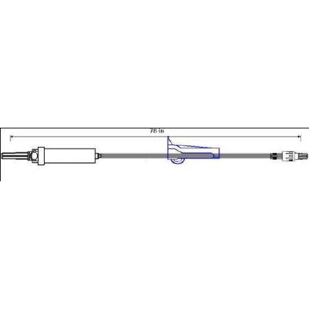 ICU Medical Primary Administration Set 20 Drops / mL Drip Rate 78 Inch Tubing - M-500906-2414 - Case of 25