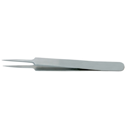 BR Surgical Tissue Forceps BR Surgical Jeweler 4-3/8 Inch Length Surgical Grade Stainless Steel NonSterile NonLocking Thumb Handle Straight No. 5 Tips - M-788585-4677 - Each