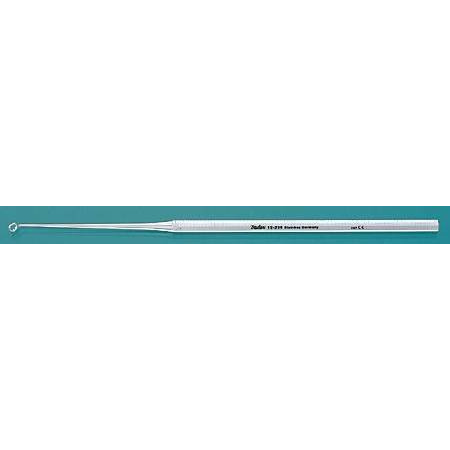 Miltex Ear Curette MeisterHand® Buck 6-1/2 Inch Length Single-ended Handle Size 1 Tip Angled Blunt Fenestrated Round Tip - M-533449-2921 - Each