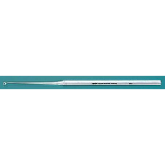 Miltex Ear Curette MeisterHand® Buck 6-1/2 Inch Length Single-ended Handle Size 1 Tip Angled Blunt Fenestrated Round Tip - M-533449-2921 - Each