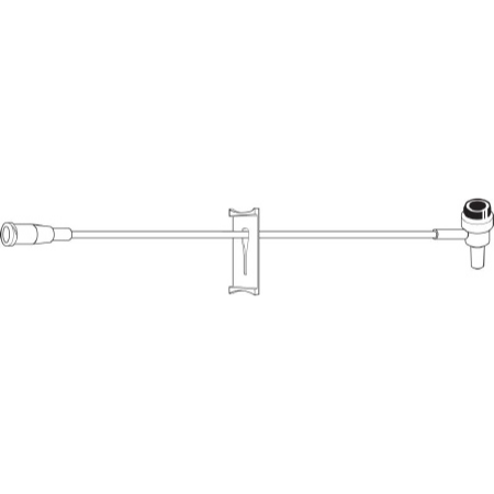 Baxter Extension Set 5.8 Inch Tubing 1 T-Port 0.36 mL Priming Volume NonDEHP - M-981362-4754 - Box of 50