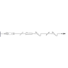 Baxter Primary Administration Set 10 Drops / mL Drip Rate 104 Inch Tubing 2 Ports - M-510216-1691 - Case of 48