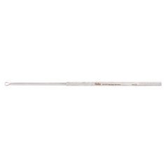 Miltex Ear Curette Miltex® Billeau 6-1/2 Inch Length Single-ended Round Knurled Handle Size 1, Small Tip Straight Sharp Teardrop Wire Loop Tip - M-157513-1234 - Each