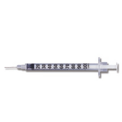 Becton Dickinson Tuberculin Syringe with Needle PrecisionGlide™ 1 mL 26 Gauge 3/8 Inch Detachable Needle Without Safety - M-474-4190 - Each