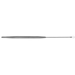 V. Mueller Ear Curette V. Mueller® Billeau 7 Inch Length Single-ended Round Knurled Handle Large, 5.7 X 9.1 mm Tip Straight Sharp Teardrop Wire Loop Tip - M-812965-3465 - Each