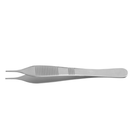 Tissue Forceps McKesson Argent™ Adson 4-3/4 Inch Length Surgical Grade Stainless Steel NonSterile NonLocking Thumb Handle Straight 1 X 2 Teeth - M-970142-2166 - Each
