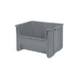 Akro-Mils Storage Bin Stak-N-Store Gray Industrial Grade Polymers 12-1/2 X 16-1/2 X 17-1/2 Inch - M-501559-4604 - CT/2 - Axiom Medical Supplies