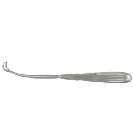 Miltex Adenoid Curette Miltex® 8-15/16 Inch Length Single-ended Hollow Handle with Grooves Size 2, 15 mm Tip Reverse Curved Loop Tip - M-681978-1894 - Each