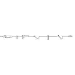 Baxter Primary Administration Set Interlink® 10 Drops / mL Drip Rate 101 Inch Tubing 2 Ports - M-254608-1883 - Each