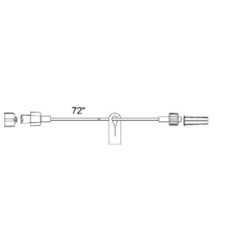 Smiths Medical Extension Set Medex™ 72 Inch Tubing 1.3 mL Priming Volume DEHP-Free - M-712706-2089 - Case of 50