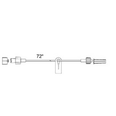 Smiths Medical Extension Set Medex™ 72 Inch Tubing 1.3 mL Priming Volume DEHP-Free - M-712706-2089 - Case of 50