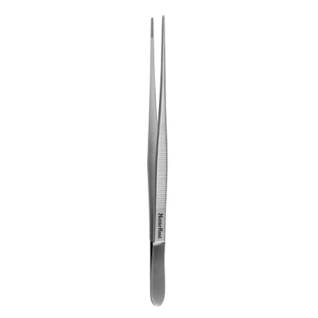 Miltex Dressing Forceps MeisterHand® Potts-Smith 7 Inch Length Surgical Grade German Stainless Steel / Tungsten Carbide NonSterile NonLocking Thumb Handle Straight Cross Serrated Tips - M-565668-4393 - Each